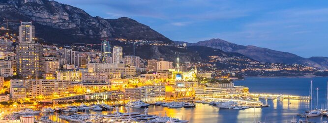 Trip Staedtereisen Reiseideen Pauschalreise - Monaco - Genießen Sie die Fahrt Ihres Lebens am Steuer eines feurigen Lamborghini oder rassigen Ferrari. Starten Sie Ihre Spritztour in Monaco und lassen Sie das Fürstentum unter den vielen bewundernden Blicken der Passanten hinter sich. Cruisen Sie auf den wunderschönen Küstenstraßen der Côte d’Azur und den herrlichen Panoramastraßen über und um Monaco. Erleben Sie die unbeschreibliche Erotik dieses berauschenden Fahrgefühls, spüren Sie die Power & Kraft und das satte Brummen & Vibrieren der Motoren. Erkunden Sie als Pilot oder Co-Pilot in einem dieser legendären Supersportwagen einen Abschnitt der weltberühmten Formel-1-Rennstrecke in Monaco. Nehmen Sie als Erinnerung an diese Challenge ein persönliches Video oder Zertifikat mit nach Hause. Die beliebtesten Orte für Ferien in Monaco, locken mit besten Angebote für Hotels und Ferienunterkünfte mit Werbeaktionen, Rabatten, Sonderangebote für Monaco Urlaub buchen.